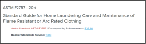 ASTM Updates Home Laundering Standard for AR and FR Clothing